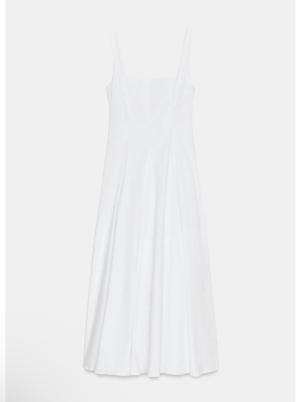 Zara POPLIN GODET MIDI DRESS - Picture 4 of 7